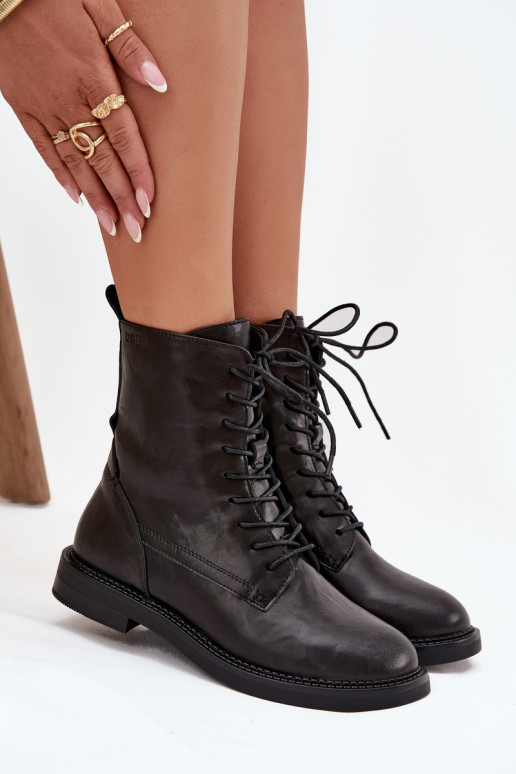 Leer opInarmen Dames Enkellaarsjes voor Inerknemers Big Star SS274480 zInart Leer opInarmen Dames Enkellaarsjes voor Inerknemers Big Star SS274480 zInart