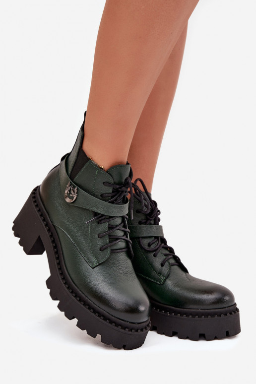 Peau Bottes pour femmes Klocke avec des talons décorés réchauffer Zazoo 60557 couleur kaki Peau Bottes pour femmes Klocke avec des talons décorés réchauffer Zazoo 60557 couleur kaki