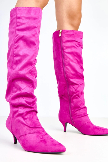 Bottines en daim violettes...