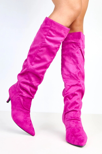 Bottines en daim violettes... 2