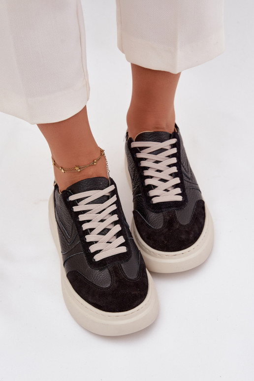 Peau Chaussures modèle baskets Féminin avec une plateforme avec des motifs en fourrure de léopard Zazoo N1263 couleur noire Peau Chaussures modèle baskets Féminin avec une plateforme avec des motifs en fourrure de léopard Zazoo N1263 couleur noire