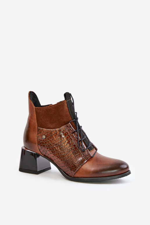 Zazoo 60503 Peau Bottes avec des talons réchauffer marron Zazoo 60503 Peau Bottes avec des talons réchauffer marron