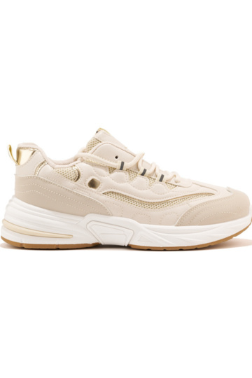 beige dames sportschoenen op een dikke zool 2