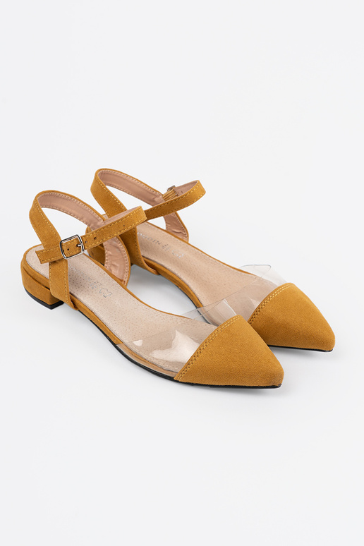 Mosterd kleuren sandalen z zakrytymi palcami Mosterd kleuren sandalen z zakrytymi palcami