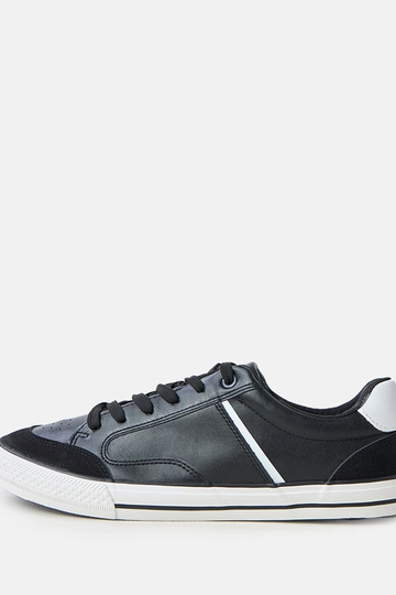 Schwarze Herren Sportschuhe mit weißen Details William 2