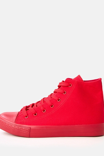 Baskets montantes rouges...