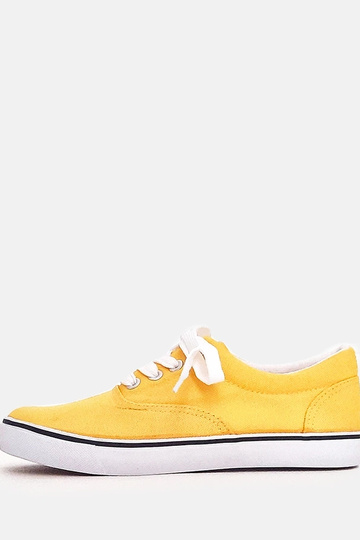 Gele kinder sportschoenen met veters Bollis 2