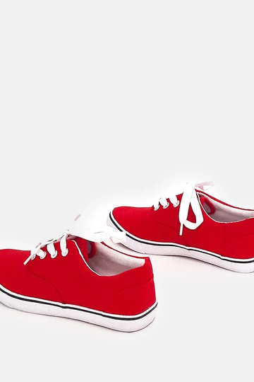 Rode kinder sportschoenen met veters Bollis