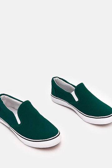 Baskets slip-on vertes pour enfants Lagunes