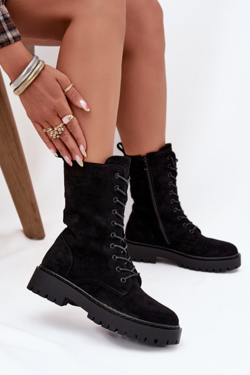 Bottes de travail pour femmes doublées, couleur noire, Tai turirvielle