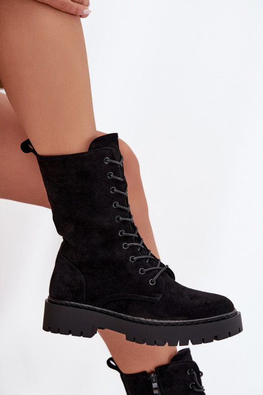 Damen gefütterte Arbeitsstiefel, schwarz, Tai turirvielle