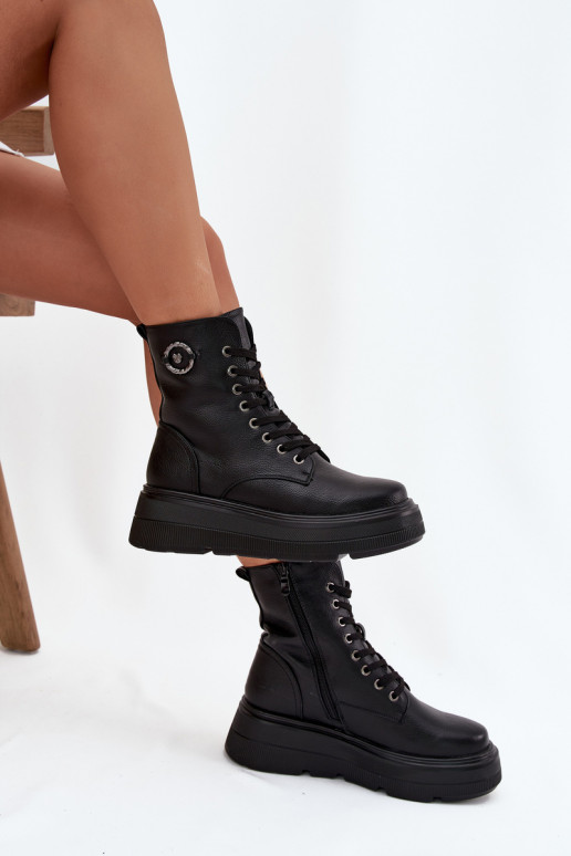 werk dames enkellaarsjes verwarmd met platform en sierlijke details Vinceza 16513 in zwarte kleur werk dames enkellaarsjes verwarmd met platform en sierlijke details Vinceza 16513 in zwarte kleur