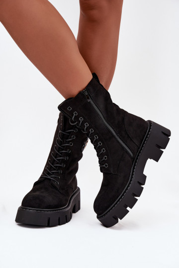 Bottines doublées et chaudes pour femmes avec ornements noirs Melisse