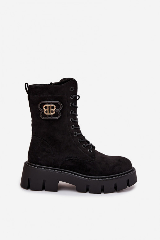 Bottines doublées et chaudes pour femmes avec ornements noirs Melisse