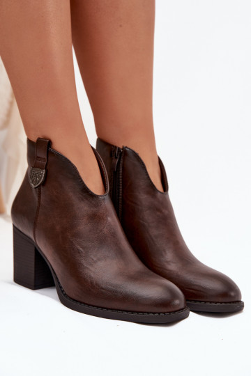 réchauffer Bottes pour femmes en cuir écologique CzekoladoÀe Talienne