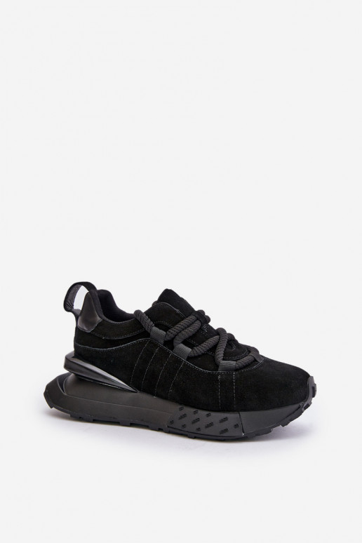 en daim Chaussures modèle baskets Féminin avec une plateformeGrubym Laçagem Artiker 54C1464 couleur noire en daim Chaussures modèle baskets Féminin avec une plateformeGrubym Laçagem Artiker 54C1464 couleur noire