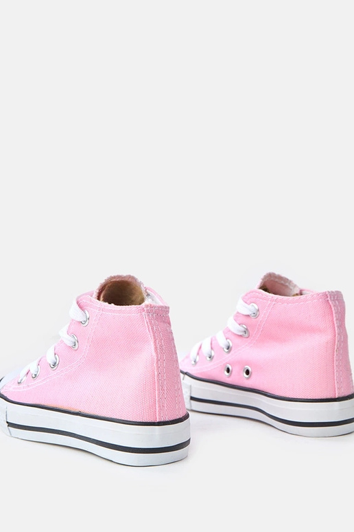 Lichtroze kinder sneakers tot aan de...