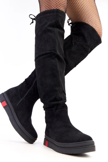 Bottes noires à plateforme...