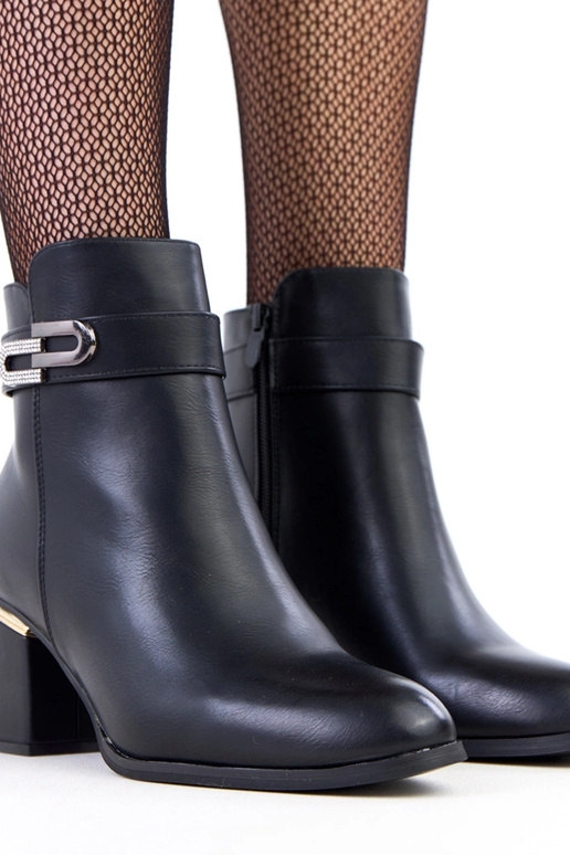 Schwarze High-Top Stiefeletten mit...