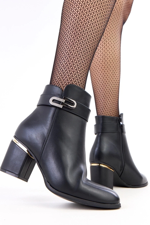 Schwarze High-Top Stiefeletten mit...