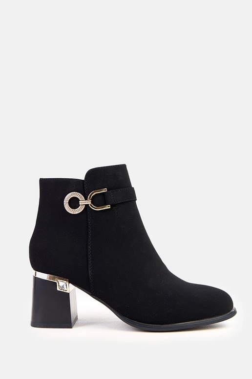 Schwarze elegante Stiefeletten mit...