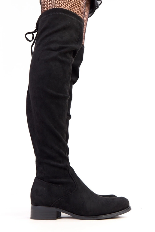 Bottes longues noires à semelle plate...