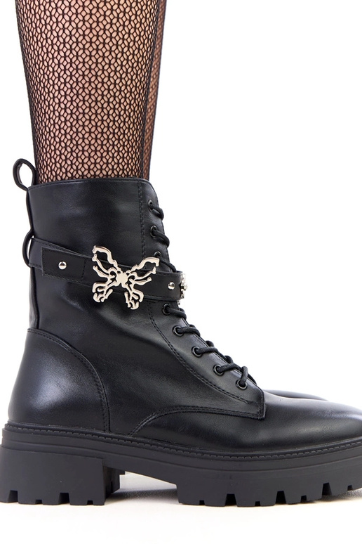 Schwarze Wanderschuhe mit...