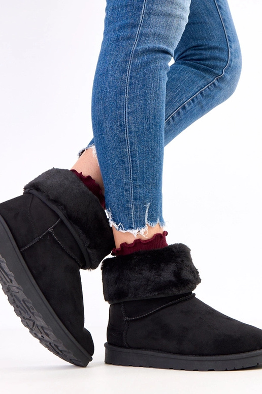 Zwarte sneeuwlaarzen met bont op...