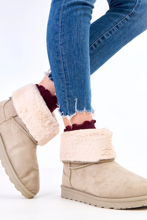 Bottes de neige vertes avec fourrure...