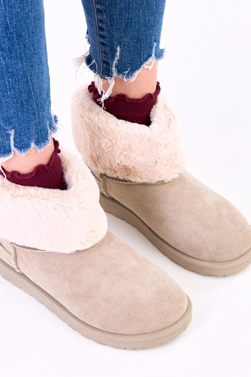 Bottes de neige vertes avec fourrure...