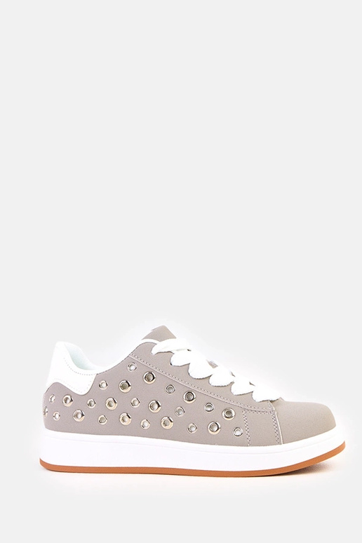 Graue Sneakers auf Plattform mit...