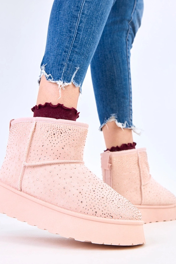 Rosa Schneestiefel mit...