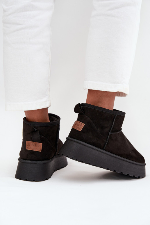 Bottes de neige Féminin avec une plateforme couleur noire Celyra