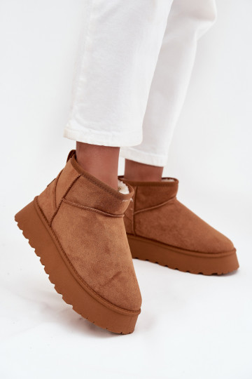 Bruine dames sneeuwlaarzen met platform „Celyra"