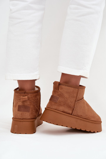 Bruine dames sneeuwlaarzen met platform „Celyra" 2