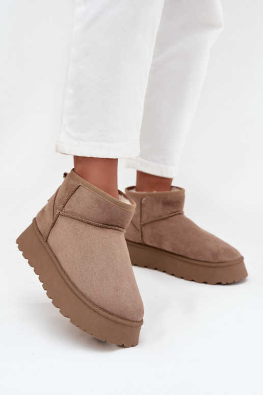 Bottes de neige Féminin avec une plateforme beige Celyra