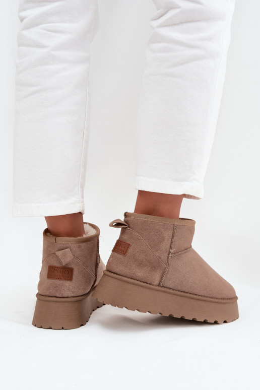 Bottes de neige Féminin avec une plateforme beige Celyra