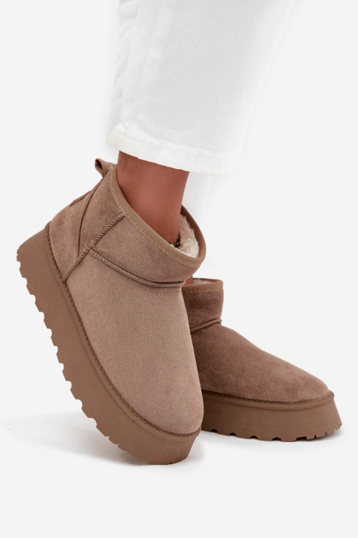 Bottes de neige Féminin avec une plateforme beige Celyra
