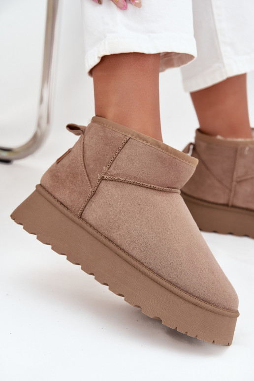 Bottes de neige Féminin avec une plateforme beige Celyra