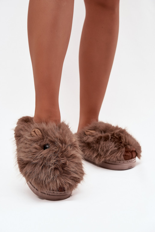 met bont Kapice Dames Kapibary bruine kleur Pravelle met bont Kapice Dames Kapibary bruine kleur Pravelle