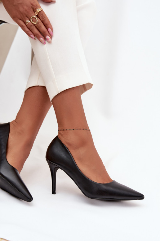 chaussures à talons hauts Féminin en cuir écologique couleur noire Sivana chaussures à talons hauts Féminin en cuir écologique couleur noire Sivana