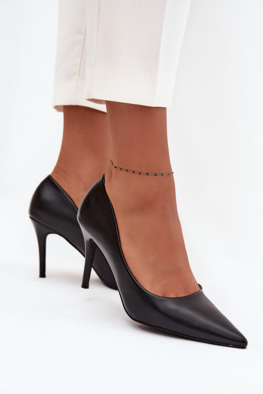 chaussures à talons hauts Féminin en cuir écologique couleur noire Sivana chaussures à talons hauts Féminin en cuir écologique couleur noire Sivana