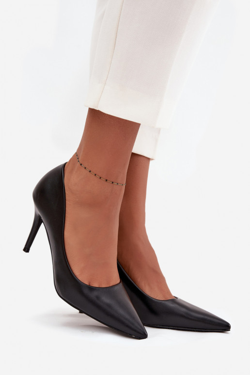 chaussures à talons hauts Féminin en cuir écologique couleur noire Sivana chaussures à talons hauts Féminin en cuir écologique couleur noire Sivana