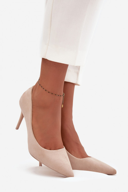 Hakken Damesvan eco-suèdeu beige Elvessa