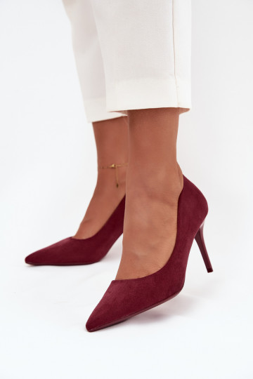 hochhackige Schuhe Femininaus Öko-INildlederu Burgund Elvessa 2