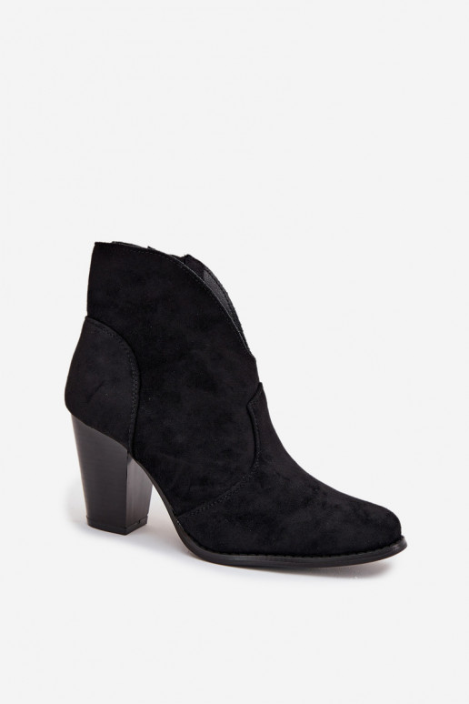 Bottes pour femmesen daim écologiqueu couleur noire Elvirae Bottes pour femmesen daim écologiqueu couleur noire Elvirae