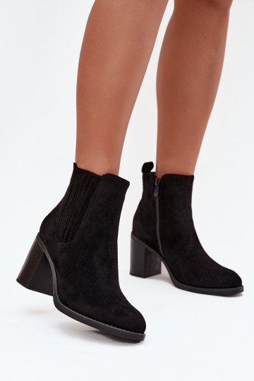 réchauffer Bottes pour femmes Activé SłupkoÀym Obcasie couleur noire Brevina