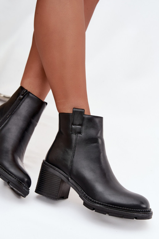 sich Zuarm laufen Damenstiefel aus Öko-Leder mit Absätzen schZuarze Farbe Alvena