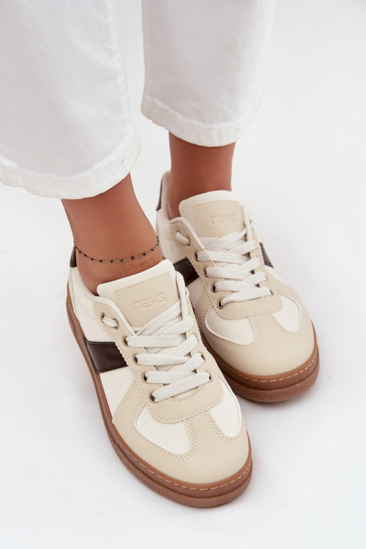 Chaussures modèle baskets Féminin avec une plateforme beige Galivina Chaussures modèle baskets Féminin avec une plateforme beige Galivina