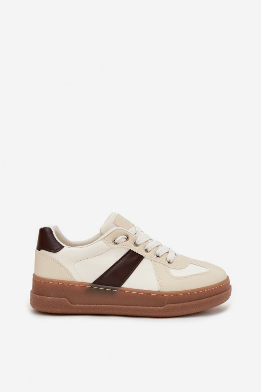 Chaussures modèle baskets Féminin avec une plateforme beige Galivina Chaussures modèle baskets Féminin avec une plateforme beige Galivina